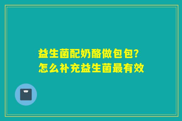 益生菌配奶酪做包包？怎么补充益生菌有效