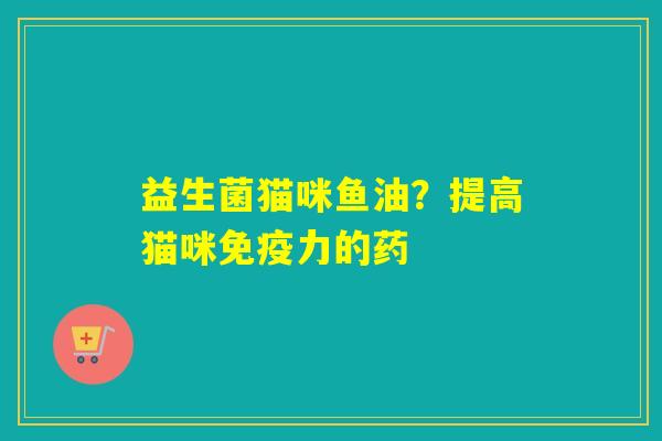 益生菌猫咪鱼油？提高猫咪力的药