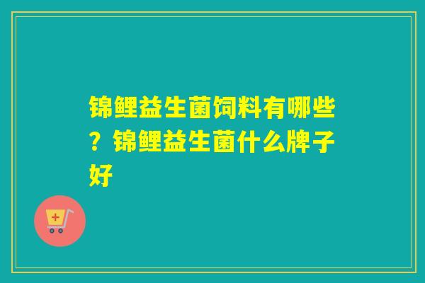 锦鲤益生菌饲料有哪些？锦鲤益生菌什么牌子好