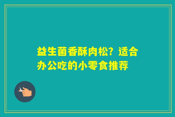 益生菌香酥肉松？适合办公吃的小零食推荐