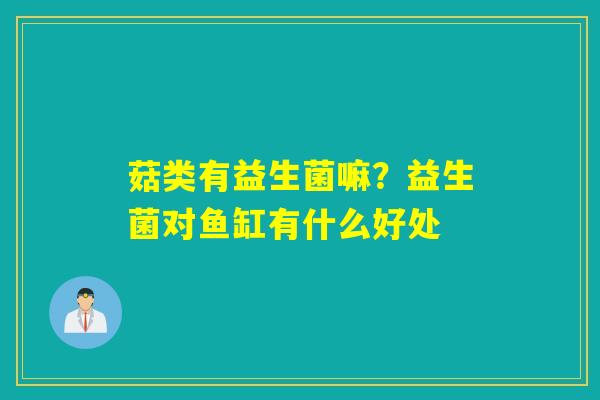 菇类有益生菌嘛？益生菌对鱼缸有什么好处