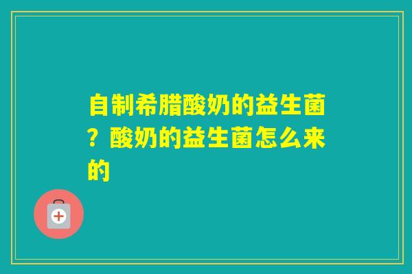 自制希腊酸奶的益生菌？酸奶的益生菌怎么来的