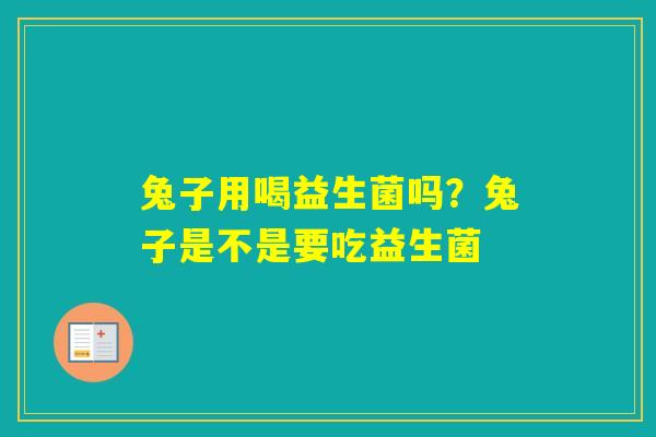 兔子用喝益生菌吗?兔子是不是要吃益生菌 兔子用喝益生菌吗?兔子是不是要吃益生菌