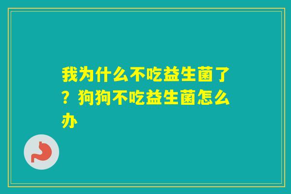 我为什么不吃益生菌了？狗狗不吃益生菌怎么办