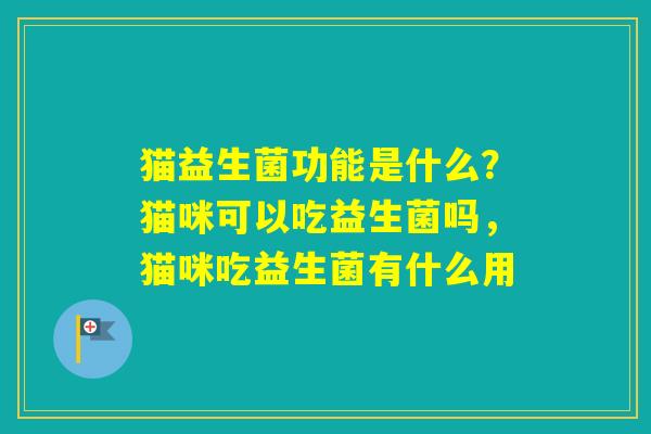 猫益生菌功能是什么？猫咪可以吃益生菌吗，猫咪吃益生菌有什么用