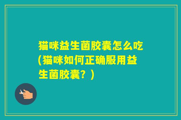 猫咪益生菌胶囊怎么吃(猫咪如何正确服用益生菌胶囊？)