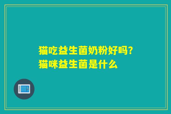 猫吃益生菌奶粉好吗？猫咪益生菌是什么