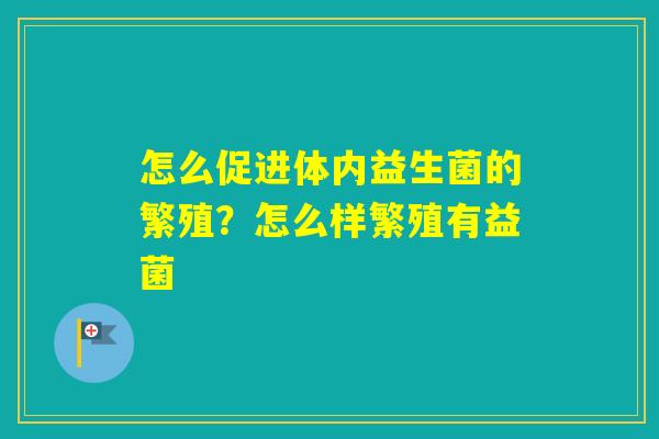 怎么促进体内益生菌的繁殖？怎么样繁殖有益菌