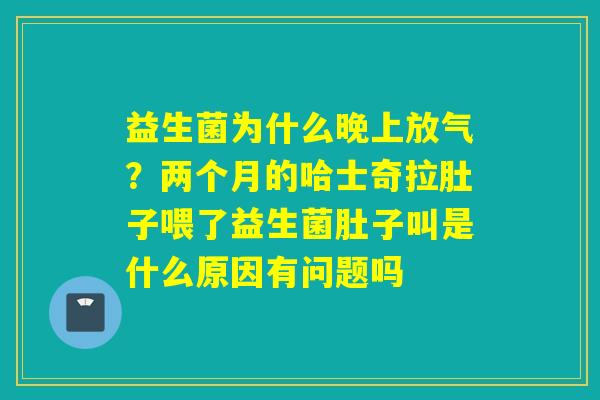 益生菌为什么晚上放气？两个月的哈士奇拉肚子喂了益生菌肚子叫是什么原因有问题吗