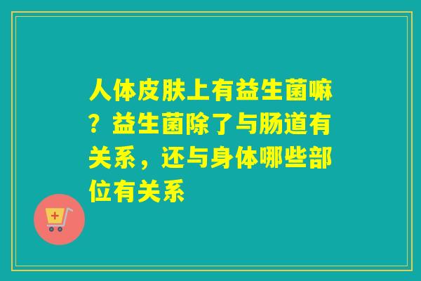 人体上有益生菌嘛?益生菌除了与肠道有关系,还与身体哪些部位有关系 人体上有益生菌嘛?益生菌除了与肠道有关系,还与身体哪些部位有关系