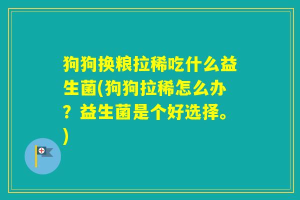 狗狗换粮拉稀吃什么益生菌(狗狗拉稀怎么办？益生菌是个好选择。)
