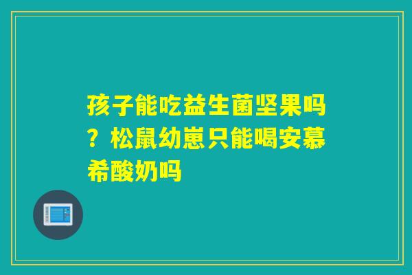 孩子能吃益生菌坚果吗?松鼠幼崽只能喝安慕希酸奶吗 孩子能吃益生菌坚果吗?松鼠幼崽只能喝安慕希酸奶吗