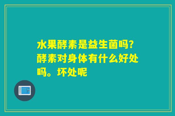 水果酵素是益生菌吗？酵素对身体有什么好处吗。坏处呢