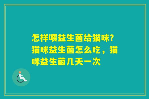 怎样喂益生菌给猫咪?猫咪益生菌怎么吃,猫咪益生菌几天一次 怎样喂益生菌给猫咪?猫咪益生菌怎么吃,猫咪益生菌几天一次