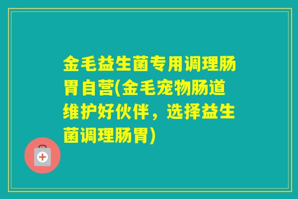 金毛益生菌专用调理肠胃自营(金毛宠物肠道维护好伙伴,选择益生菌调理肠胃) 金毛益生菌专用调理肠胃自营(金毛宠物肠道维护好伙伴,选择益生菌调理肠胃)