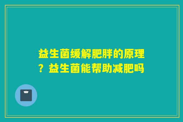 益生菌缓解的原理?益生菌能帮助吗 益生菌缓解的原理?益生菌能帮助吗