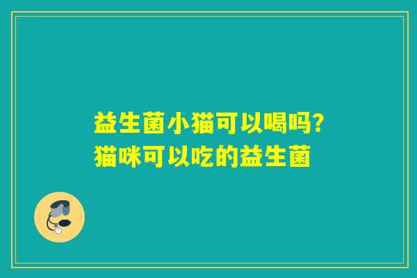 益生菌小猫可以喝吗？猫咪可以吃的益生菌