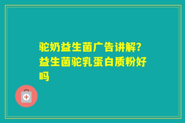 驼奶益生菌广告讲解?益生菌驼乳蛋白质粉好吗 驼奶益生菌广告讲解?益生菌驼乳蛋白质粉好吗