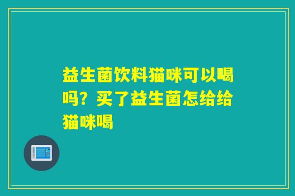 益生菌饮料猫咪可以喝吗?买了益生菌怎给给猫咪喝 益生菌饮料猫咪可以喝吗?买了益生菌怎给给猫咪喝