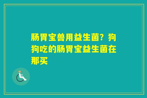 肠胃宝兽用益生菌？狗狗吃的肠胃宝益生菌在那买