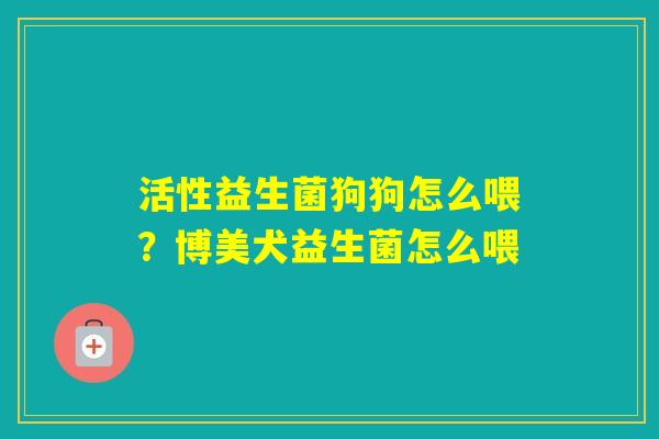 活性益生菌狗狗怎么喂？博美犬益生菌怎么喂