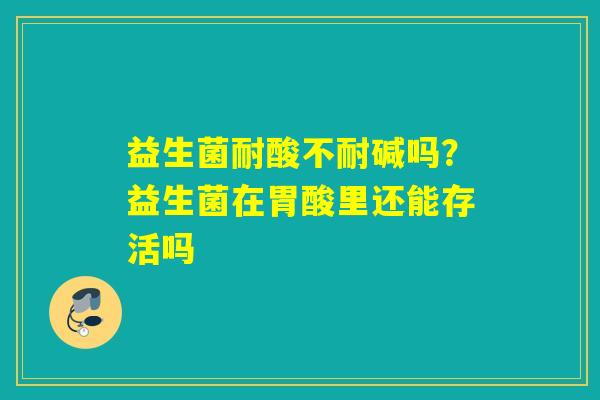 益生菌耐酸不耐碱吗？益生菌在胃酸里还能存活吗