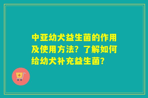 中亚幼犬益生菌的作用及使用方法?了解如何给幼犬补充益生菌? 中亚幼犬益生菌的作用及使用方法?了解如何给幼犬补充益生菌?