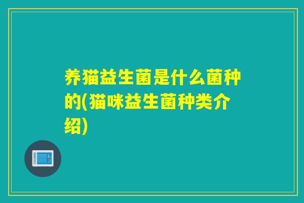 养猫益生菌是什么菌种的(猫咪益生菌种类介绍)
