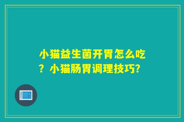 小猫益生菌开胃怎么吃？小猫肠胃调理技巧？