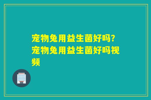 宠物兔用益生菌好吗？宠物兔用益生菌好吗视频