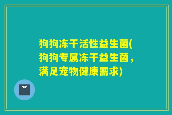 狗狗冻干活性益生菌(狗狗专属冻干益生菌，满足宠物健康需求)