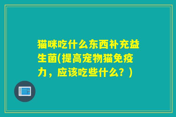 猫咪吃什么东西补充益生菌(提高宠物猫力,应该吃些什么?) 猫咪吃什么东西补充益生菌(提高宠物猫力,应该吃些什么?)