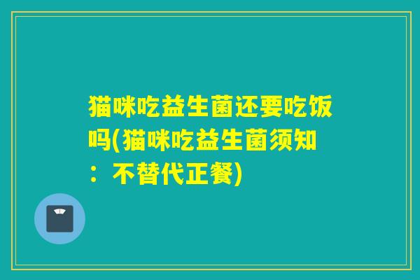 猫咪吃益生菌还要吃饭吗(猫咪吃益生菌须知:不替代正餐) 猫咪吃益生菌还要吃饭吗(猫咪吃益生菌须知:不替代正餐)