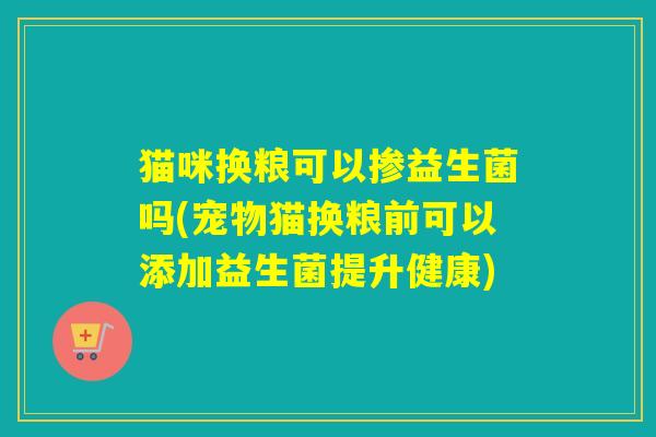 猫咪换粮可以掺益生菌吗(宠物猫换粮前可以添加益生菌提升健康)