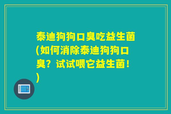泰迪狗狗吃益生菌(如何消除泰迪狗狗?试试喂它益生菌!) 泰迪狗狗吃益生菌(如何消除泰迪狗狗?试试喂它益生菌!)