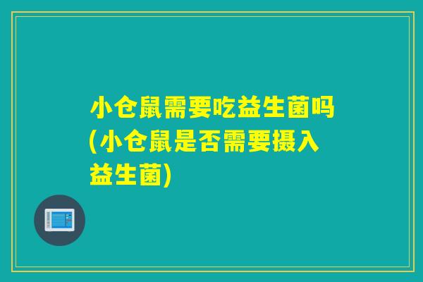 小仓鼠需要吃益生菌吗(小仓鼠是否需要摄入益生菌)