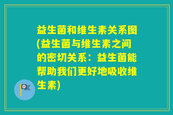 益生菌和维生素关系图(益生菌与维生素之间的密切关系：益生菌能帮助我们更好地吸收维生素)