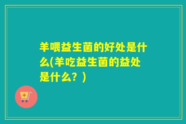 羊喂益生菌的好处是什么(羊吃益生菌的益处是什么？)