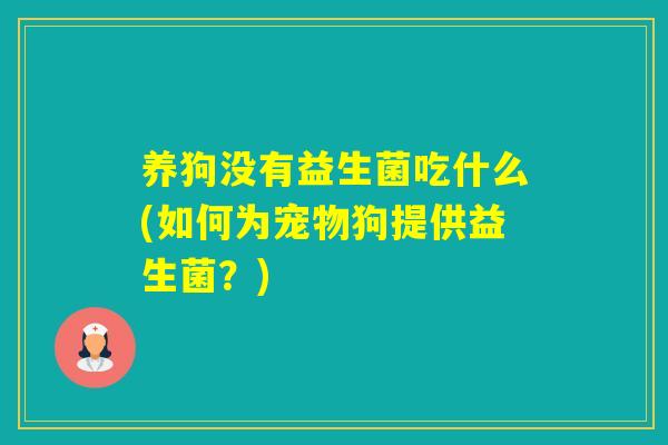 养狗没有益生菌吃什么(如何为宠物狗提供益生菌？)