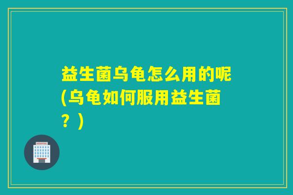 益生菌乌龟怎么用的呢(乌龟如何服用益生菌？)