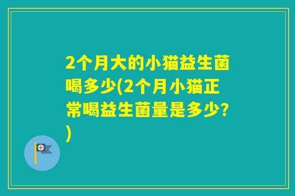2个月大的小猫益生菌喝多少(2个月小猫正常喝益生菌量是多少？)