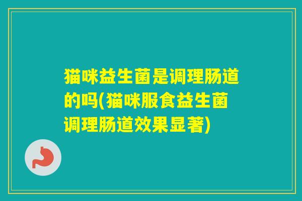 猫咪益生菌是调理肠道的吗(猫咪服食益生菌调理肠道效果显著)