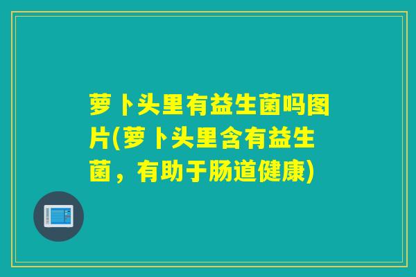 萝卜头里有益生菌吗图片(萝卜头里含有益生菌，有助于肠道健康)