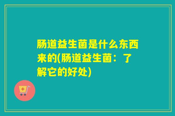 肠道益生菌是什么东西来的(肠道益生菌：了解它的好处)