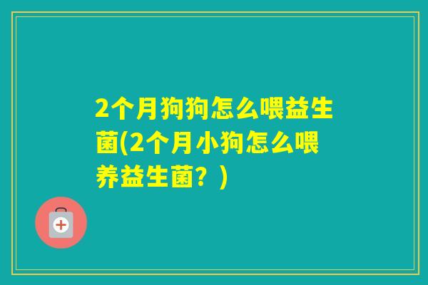 2个月狗狗怎么喂益生菌(2个月小狗怎么喂养益生菌？)