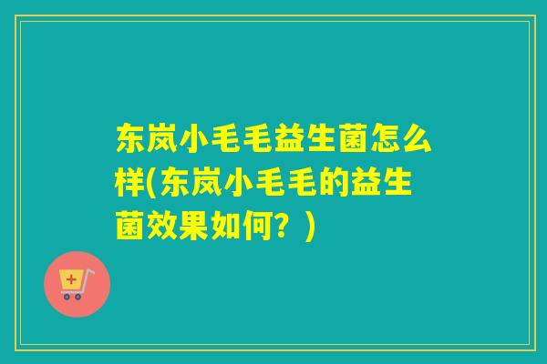 东岚小毛毛益生菌怎么样(东岚小毛毛的益生菌效果如何？)
