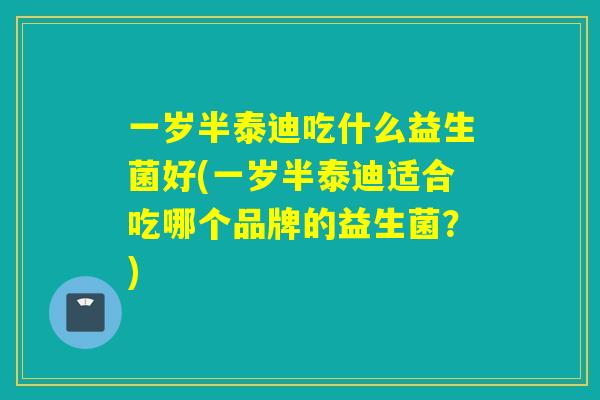 一岁半泰迪吃什么益生菌好(一岁半泰迪适合吃哪个品牌的益生菌？)
