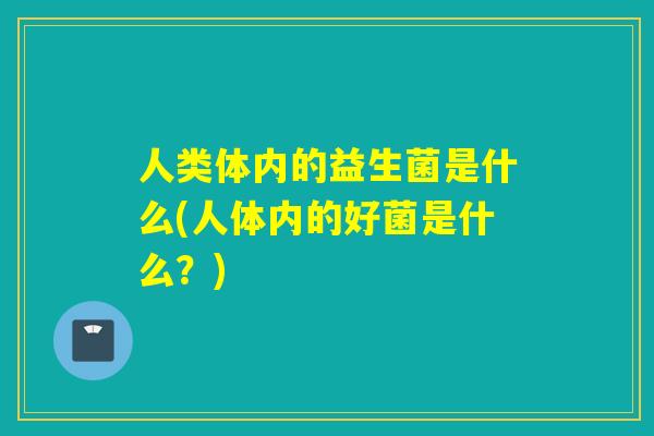 人类体内的益生菌是什么(人体内的好菌是什么？)