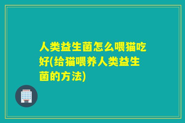 人类益生菌怎么喂猫吃好(给猫喂养人类益生菌的方法)