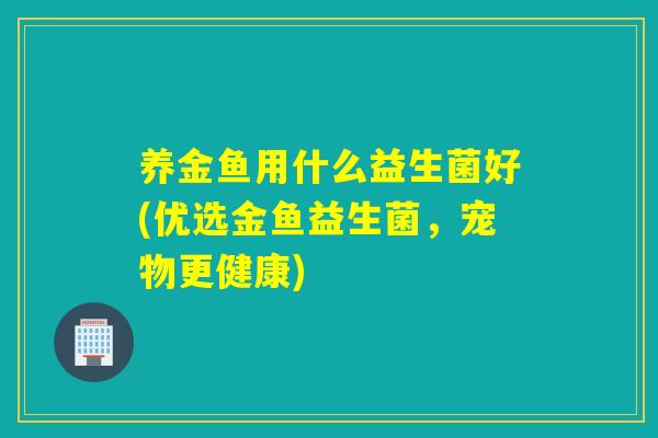 养金鱼用什么益生菌好(优选金鱼益生菌，宠物更健康)